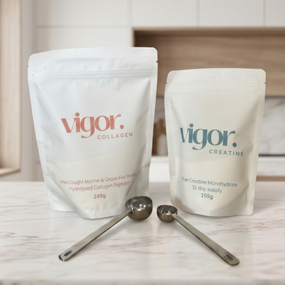 Vigor Collagen and Creatine Strength and Glow Duo bundle