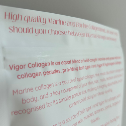 Vigor Collagen back of pouch