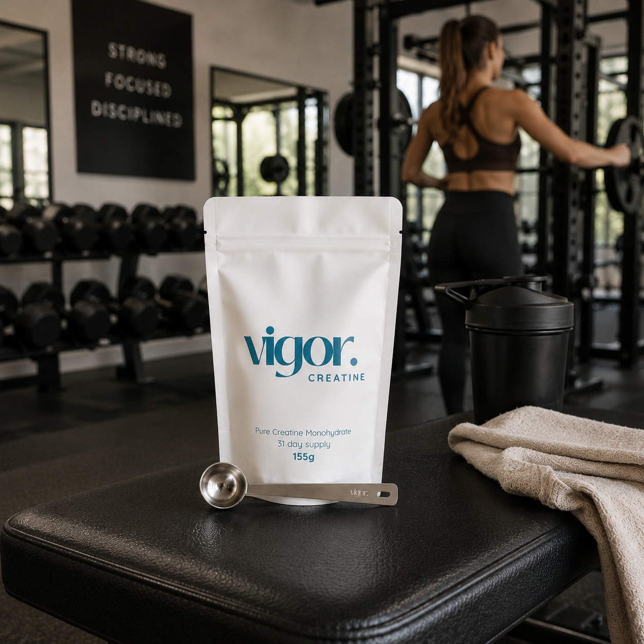 Vigor Creatine for Strength and 5g Scoop