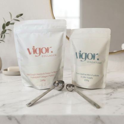 Vigor Strength and Glow Duo - collagen and creatine women's wellness bundle